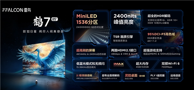 MiniLED市场竞争再升温，FFALCON雷鸟发布三款千级分区显示产品第3张