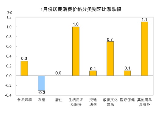 2024年1月份居民消费价格环比上涨0.3%第2张