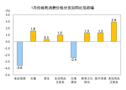 2024年1月份居民消费价格环比上涨0.3%第3张